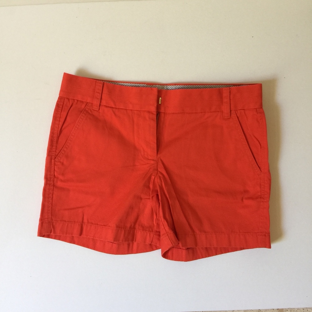 Red J.Crew Chino Shorts Size 4 NWT